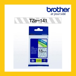 브라더 정품 라벨테이프 TZ/TZe-141 (18mm) 투명바탕/검은글