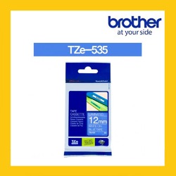 브라더 정품 라벨테이프 TZ/TZe-535 (12mm) 파랑바탕/흰색글