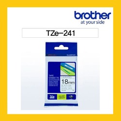 브라더 정품 라벨테이프 TZ/TZe-241 (18mm) 흰바탕/검은글