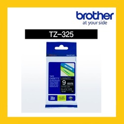 브라더 정품 라벨테이프 TZ/TZe-325(9mm) 검은바탕/흰색글
