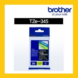 브라더 정품 라벨테이프 TZ/TZe-345 (18mm) 검은바탕/흰색글