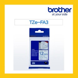브라더 정품 라벨테이프 TZ/TZe-FA3 (12mm)[전사테이프] 흰바탕/파랑글