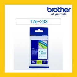 브라더 정품 라벨테이프 TZ/TZe-233 (12mm) 흰바탕/파랑글