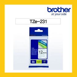 브라더 정품 라벨테이프 TZ/TZe-231(12mm) 흰바탕/검은글