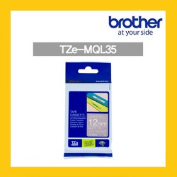 브라더 정품 라벨테이프 TZe-MQL35 (12mm*5M) 라이트 그레이바탕 /흰글씨