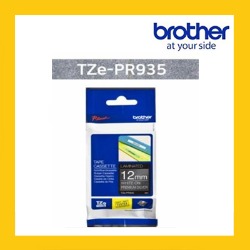 브라더 정품 라벨테이프 TZe-PR935 (12mm*4M) 프리미엄 실버바탕/흰색글씨