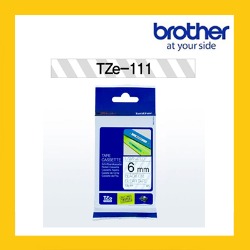 브라더정품 라벨테이프 TZ/TZe-111 (6mm) 투명바탕/검은글씨
