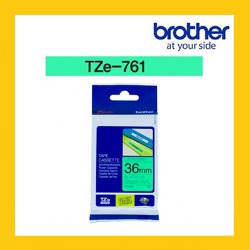 브라더 정품 라벨테이프 TZ/TZe-761 (36mm) 초록바탕/검은글