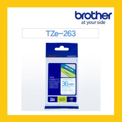 브라더 정품 라벨테이프TZ/TZe-263(36mm) 흰바탕/파랑글