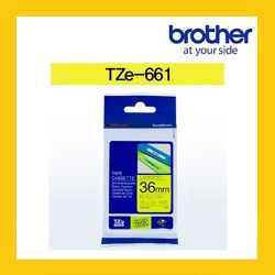 브라더 정품 라벨테이프 TZ/TZe-661(36mm) 노랑바탕/검은글