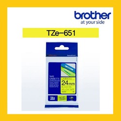 브라더 정품 라벨테이프 TZ/TZe-651(24mm) 노랑바탕/검은글