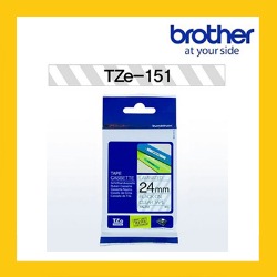 브라더 정품 라벨테이프TZ/TZe-151 (24mm) 투명바탕/검은글