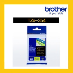 브라더 정품 라벨테이프 TZ/TZe-354 (24mm) 검은바탕/노랑글