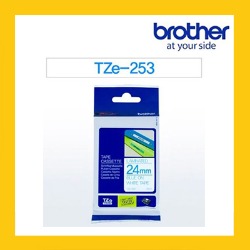 브라더 정품 라벨테이프 TZ/TZe-253(24mm) 흰바탕/파랑글