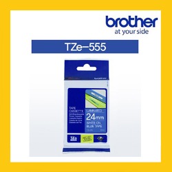 브라더 정품 라벨테이프 TZ/TZe-555 (24mm) 파랑바탕/흰색글씨